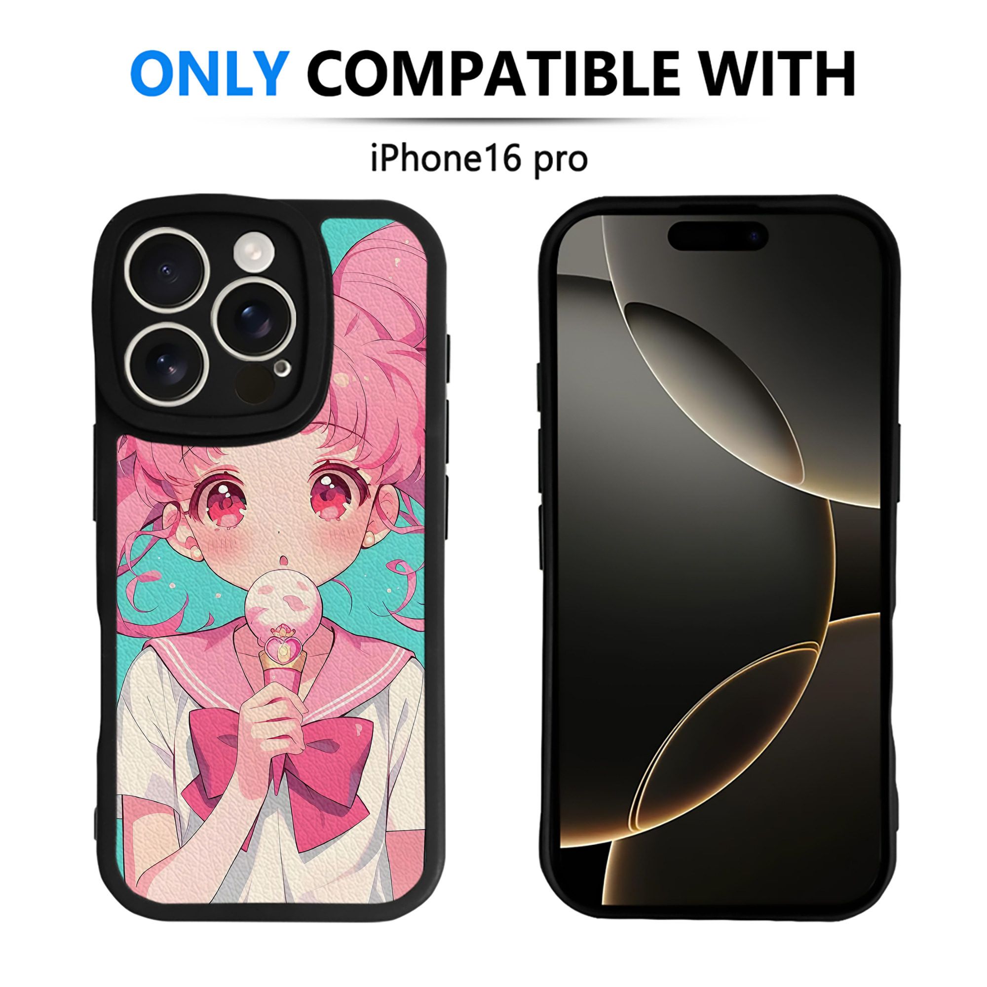 （画像用） 美少女戦士セーラームーン Sailor Moon 【iPhone 16シリーズ対応】シリコンスマホケース（レザー調） 材質：シリコン